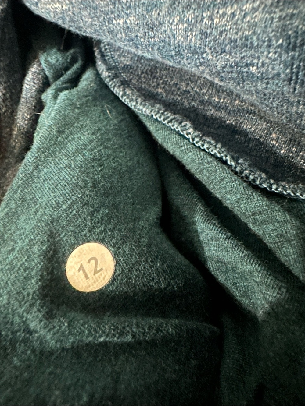 Lululemon Scuba Hoodie III Heathered Denim Alberta Lake Blue Green Hoodie Sz 12 - Picture 9 of 9